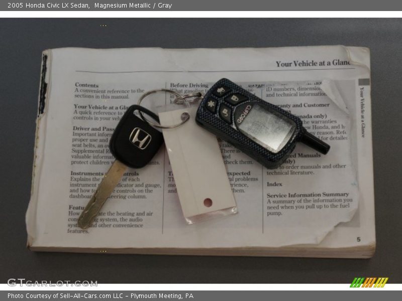Magnesium Metallic / Gray 2005 Honda Civic LX Sedan