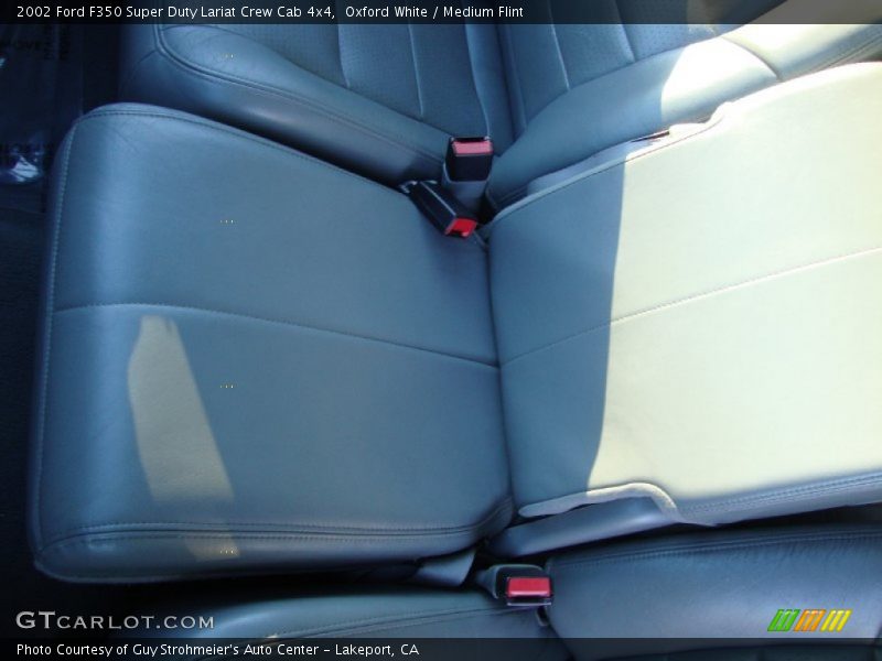 Oxford White / Medium Flint 2002 Ford F350 Super Duty Lariat Crew Cab 4x4