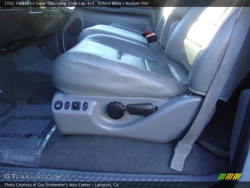Oxford White / Medium Flint 2002 Ford F350 Super Duty Lariat Crew Cab 4x4