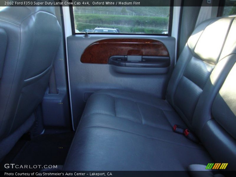 Oxford White / Medium Flint 2002 Ford F350 Super Duty Lariat Crew Cab 4x4