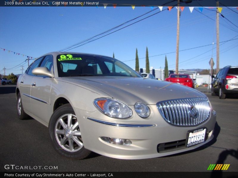 Gold Mist Metallic / Neutral 2009 Buick LaCrosse CXL