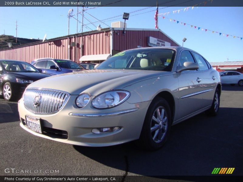Gold Mist Metallic / Neutral 2009 Buick LaCrosse CXL