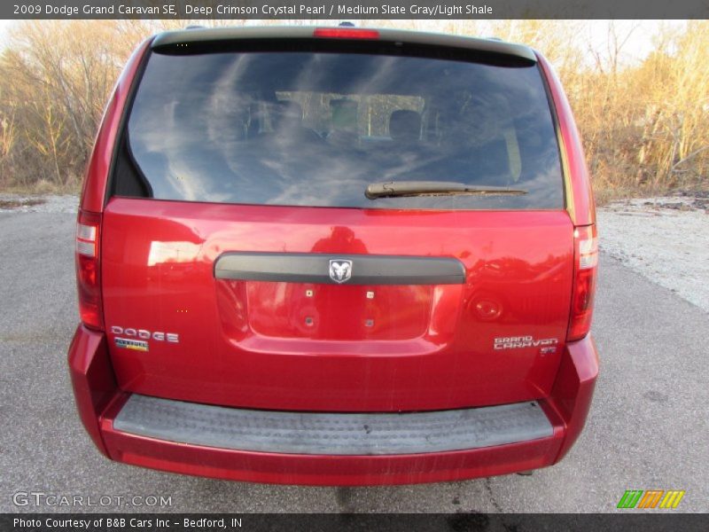 Deep Crimson Crystal Pearl / Medium Slate Gray/Light Shale 2009 Dodge Grand Caravan SE