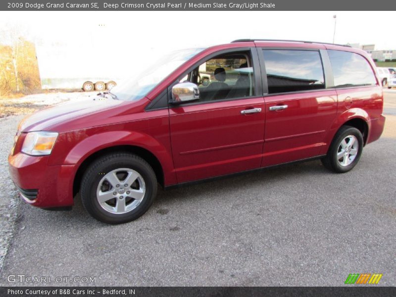 Deep Crimson Crystal Pearl / Medium Slate Gray/Light Shale 2009 Dodge Grand Caravan SE