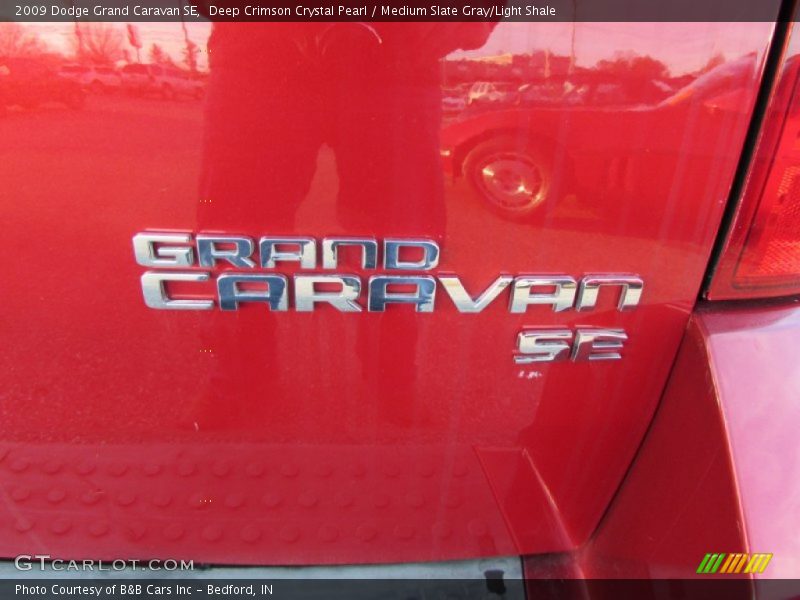 Deep Crimson Crystal Pearl / Medium Slate Gray/Light Shale 2009 Dodge Grand Caravan SE