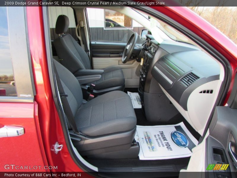Deep Crimson Crystal Pearl / Medium Slate Gray/Light Shale 2009 Dodge Grand Caravan SE