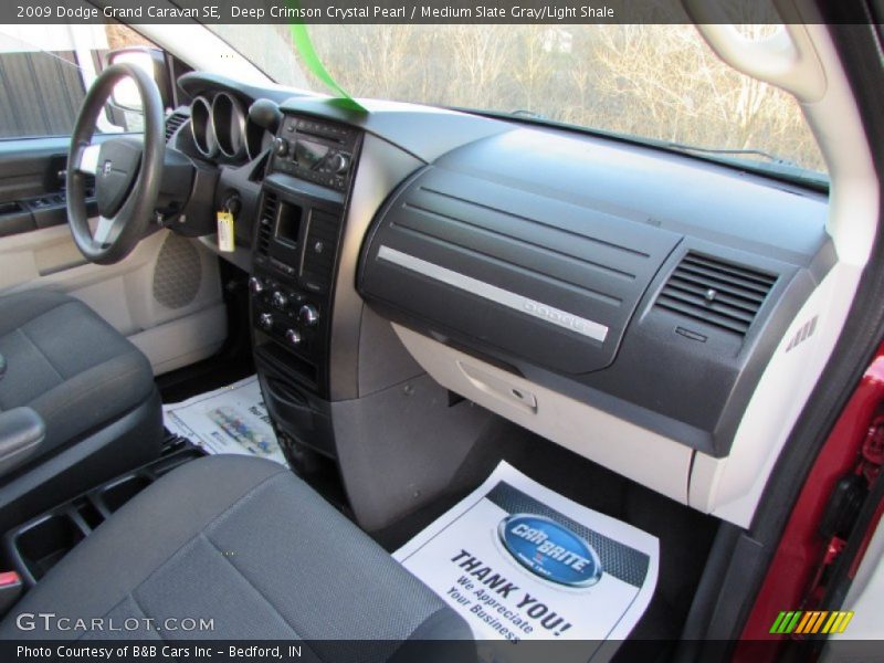 Deep Crimson Crystal Pearl / Medium Slate Gray/Light Shale 2009 Dodge Grand Caravan SE