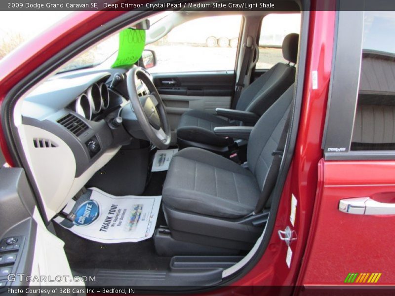 Deep Crimson Crystal Pearl / Medium Slate Gray/Light Shale 2009 Dodge Grand Caravan SE
