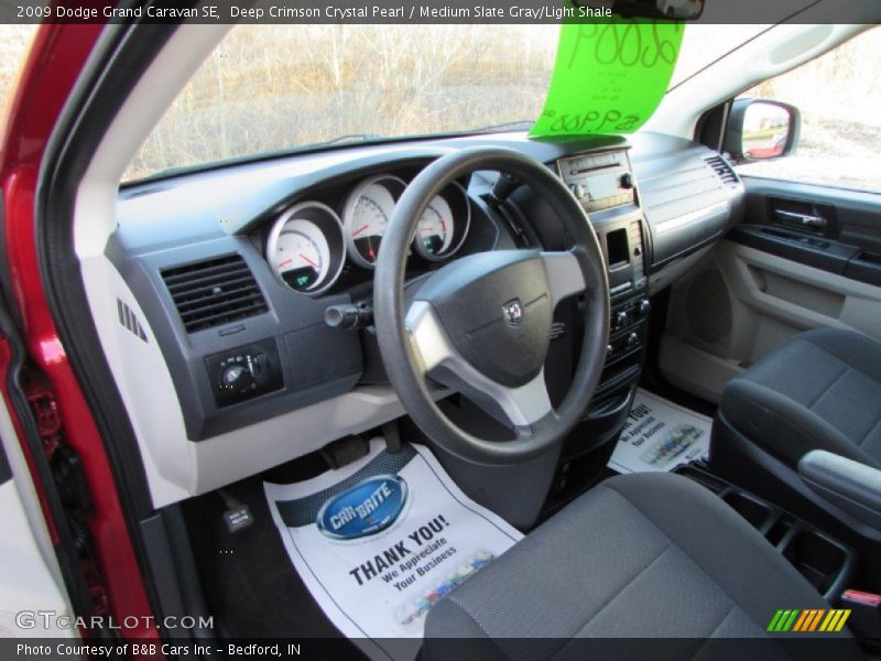 Deep Crimson Crystal Pearl / Medium Slate Gray/Light Shale 2009 Dodge Grand Caravan SE