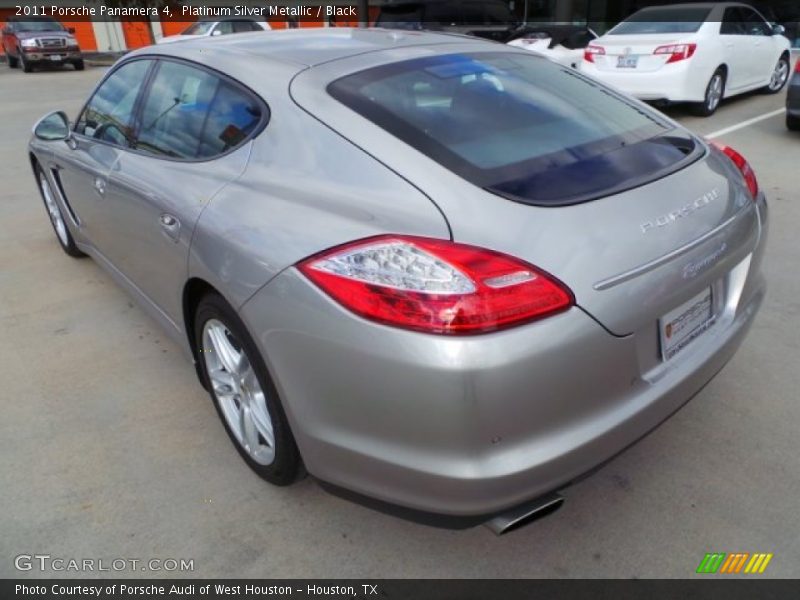 Platinum Silver Metallic / Black 2011 Porsche Panamera 4