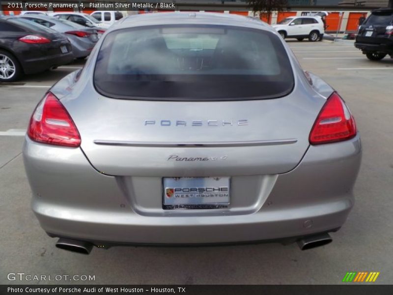 Platinum Silver Metallic / Black 2011 Porsche Panamera 4