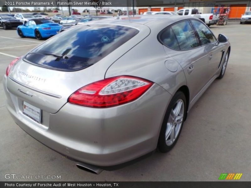 Platinum Silver Metallic / Black 2011 Porsche Panamera 4