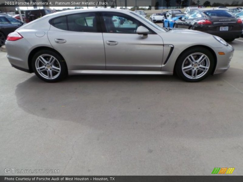 Platinum Silver Metallic / Black 2011 Porsche Panamera 4