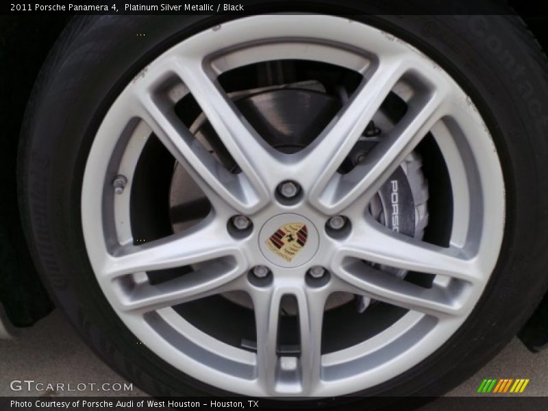 Platinum Silver Metallic / Black 2011 Porsche Panamera 4