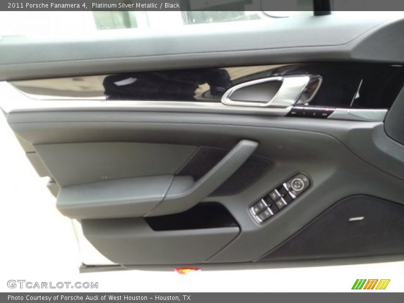 Platinum Silver Metallic / Black 2011 Porsche Panamera 4