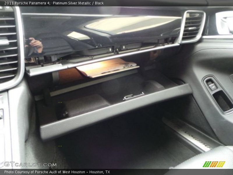 Platinum Silver Metallic / Black 2011 Porsche Panamera 4