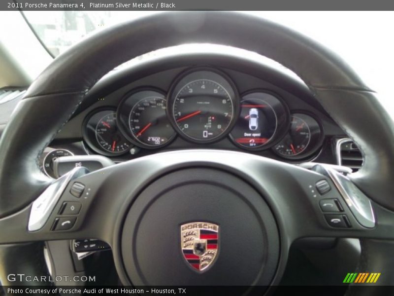 Platinum Silver Metallic / Black 2011 Porsche Panamera 4