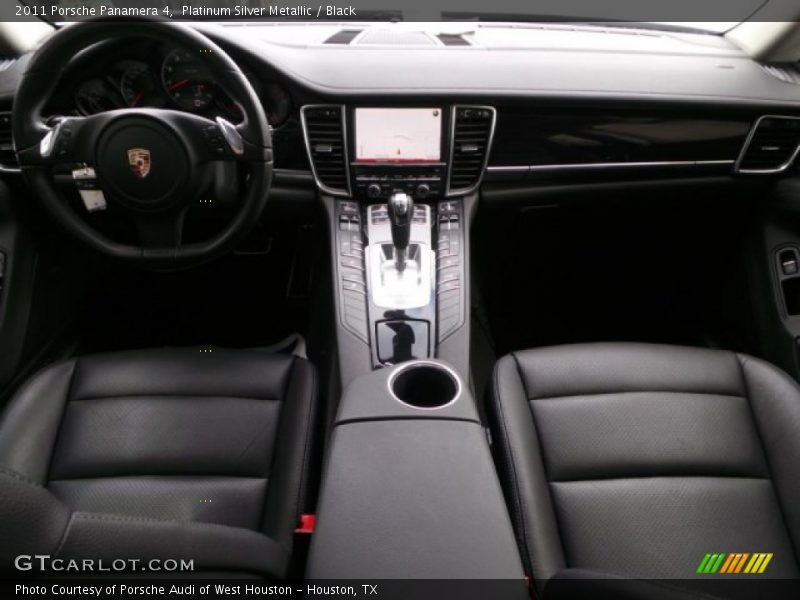 Platinum Silver Metallic / Black 2011 Porsche Panamera 4