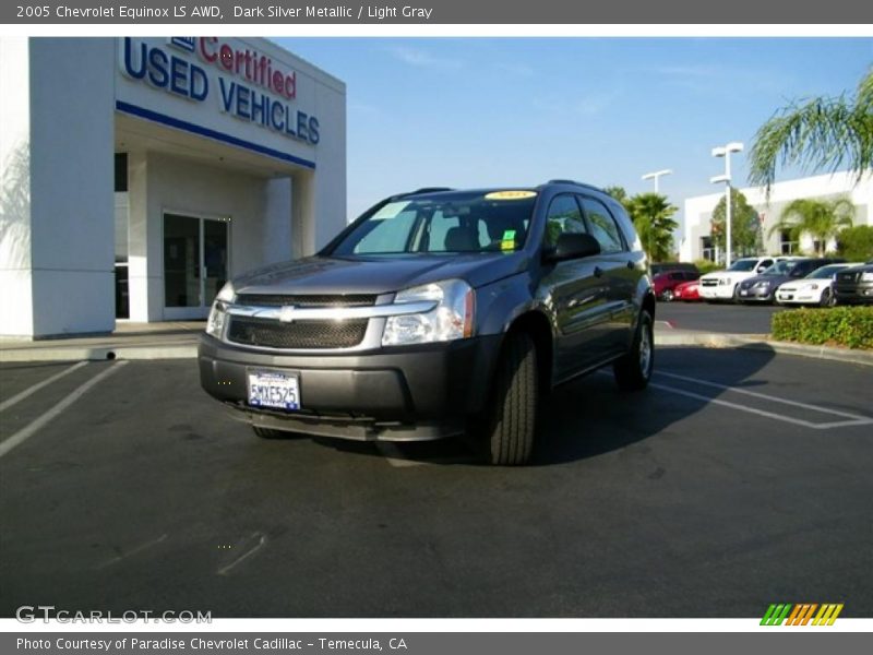 Dark Silver Metallic / Light Gray 2005 Chevrolet Equinox LS AWD