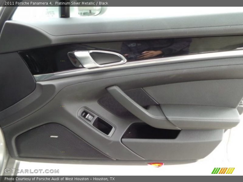 Platinum Silver Metallic / Black 2011 Porsche Panamera 4