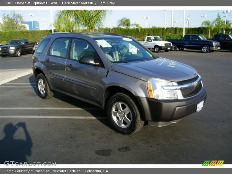 Dark Silver Metallic / Light Gray 2005 Chevrolet Equinox LS AWD