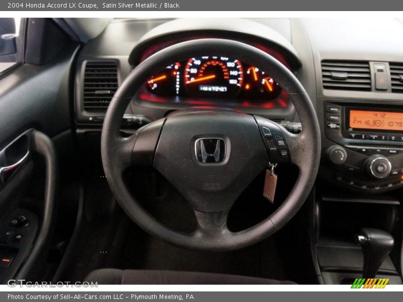 Satin Silver Metallic / Black 2004 Honda Accord LX Coupe