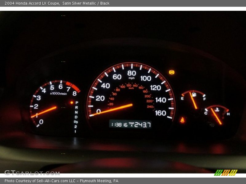 Satin Silver Metallic / Black 2004 Honda Accord LX Coupe