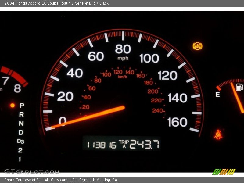 Satin Silver Metallic / Black 2004 Honda Accord LX Coupe