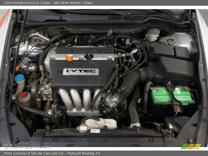 Satin Silver Metallic / Black 2004 Honda Accord LX Coupe