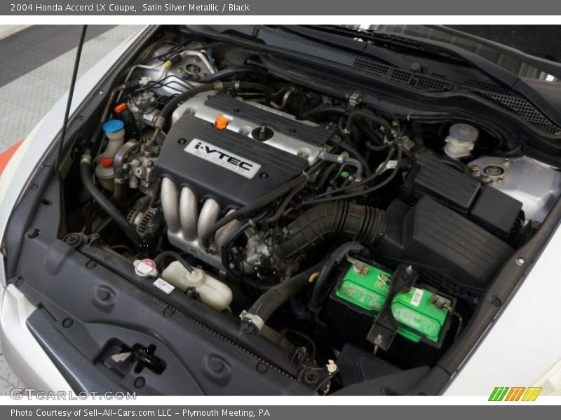 Satin Silver Metallic / Black 2004 Honda Accord LX Coupe