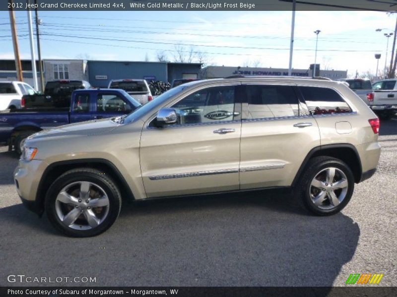 White Gold Metallic / Black/Light Frost Beige 2012 Jeep Grand Cherokee Limited 4x4