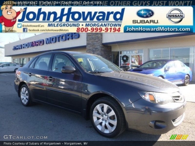 Dark Gray Metallic / Carbon Black 2011 Subaru Impreza 2.5i Sedan