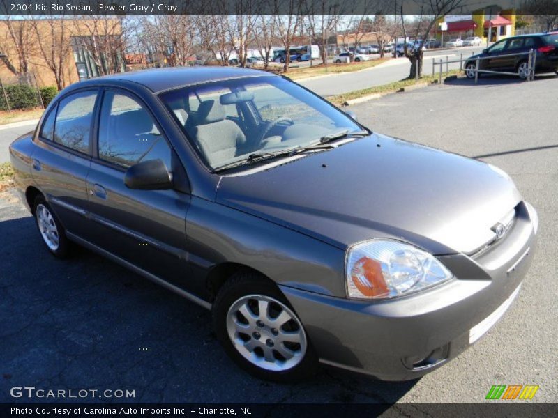 Pewter Gray / Gray 2004 Kia Rio Sedan