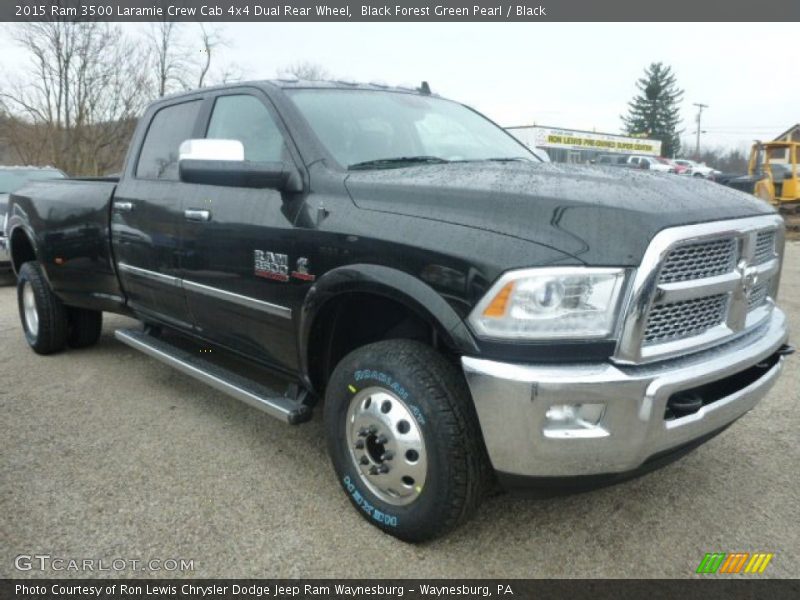Front 3/4 View of 2015 3500 Laramie Crew Cab 4x4 Dual Rear Wheel