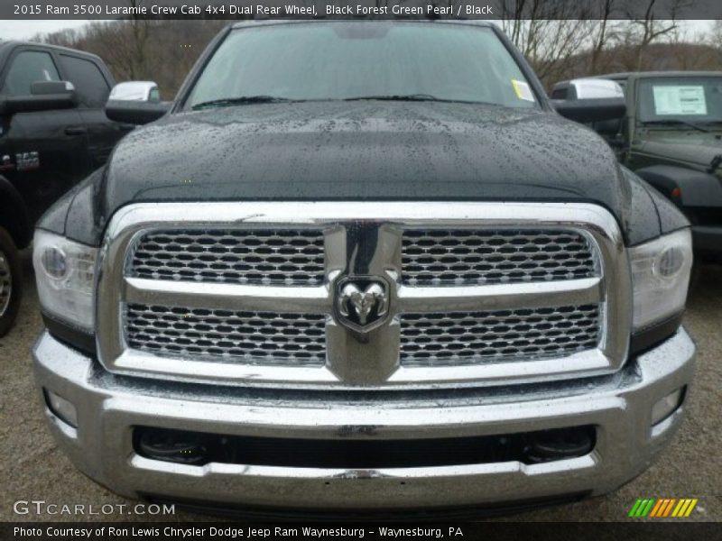 Black Forest Green Pearl / Black 2015 Ram 3500 Laramie Crew Cab 4x4 Dual Rear Wheel