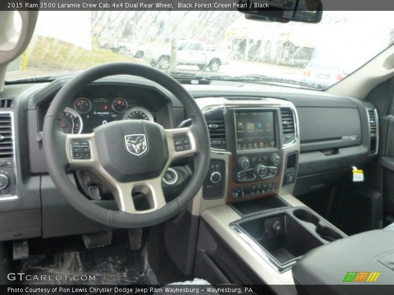 Dashboard of 2015 3500 Laramie Crew Cab 4x4 Dual Rear Wheel