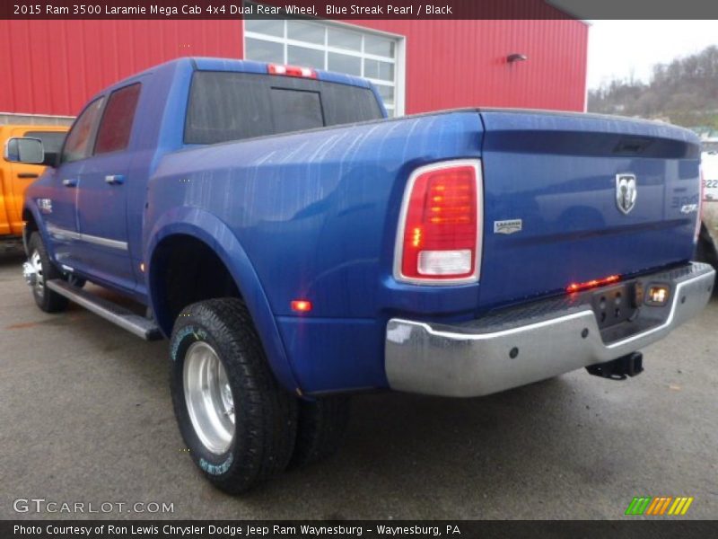  2015 3500 Laramie Mega Cab 4x4 Dual Rear Wheel Blue Streak Pearl