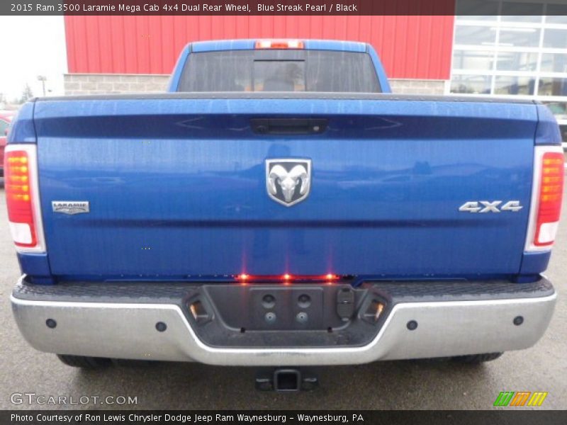  2015 3500 Laramie Mega Cab 4x4 Dual Rear Wheel Blue Streak Pearl