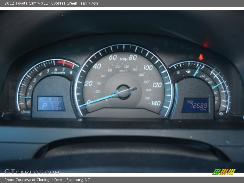 Cypress Green Pearl / Ash 2012 Toyota Camry XLE