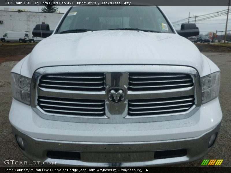 Bright White / Black/Diesel Gray 2015 Ram 1500 Big Horn Quad Cab 4x4
