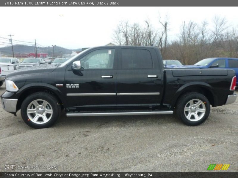 Black / Black 2015 Ram 1500 Laramie Long Horn Crew Cab 4x4