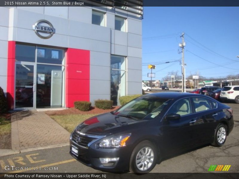 Storm Blue / Beige 2015 Nissan Altima 2.5 S