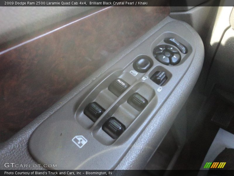 Brilliant Black Crystal Pearl / Khaki 2009 Dodge Ram 2500 Laramie Quad Cab 4x4
