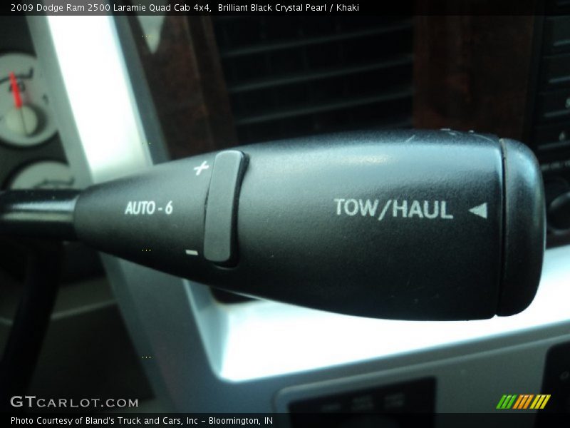 Brilliant Black Crystal Pearl / Khaki 2009 Dodge Ram 2500 Laramie Quad Cab 4x4