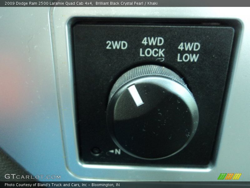Brilliant Black Crystal Pearl / Khaki 2009 Dodge Ram 2500 Laramie Quad Cab 4x4