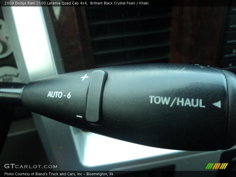 Brilliant Black Crystal Pearl / Khaki 2009 Dodge Ram 2500 Laramie Quad Cab 4x4