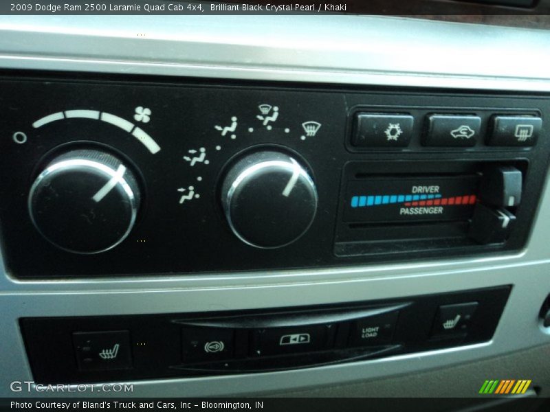 Brilliant Black Crystal Pearl / Khaki 2009 Dodge Ram 2500 Laramie Quad Cab 4x4