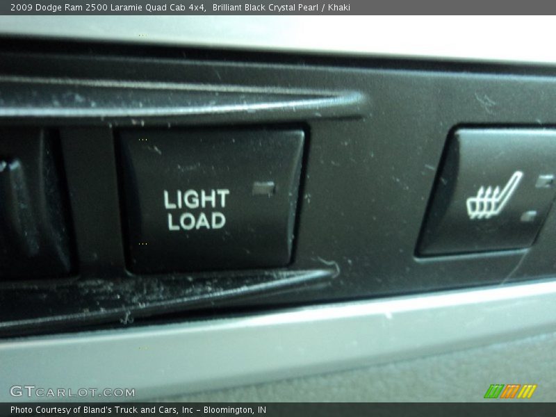 Brilliant Black Crystal Pearl / Khaki 2009 Dodge Ram 2500 Laramie Quad Cab 4x4