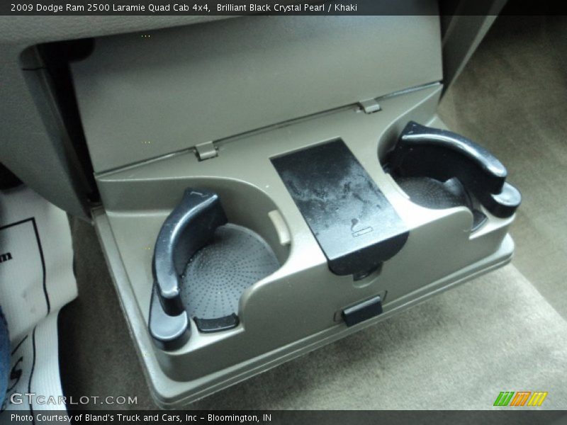 Brilliant Black Crystal Pearl / Khaki 2009 Dodge Ram 2500 Laramie Quad Cab 4x4