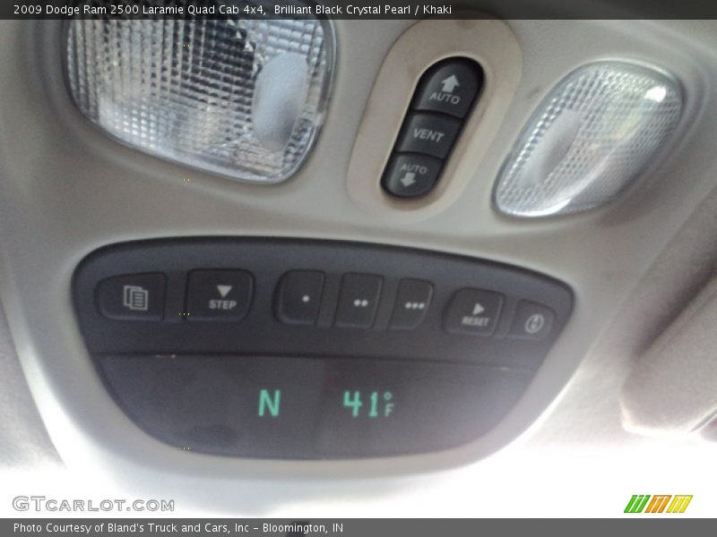 Brilliant Black Crystal Pearl / Khaki 2009 Dodge Ram 2500 Laramie Quad Cab 4x4